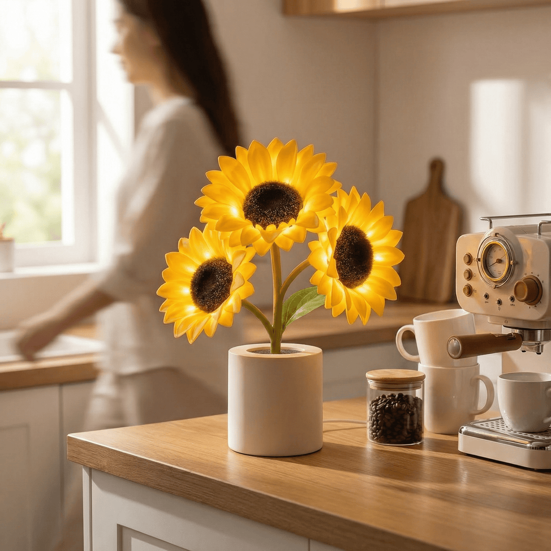 Solara™ Rechargeable Sunflower Table Lamp