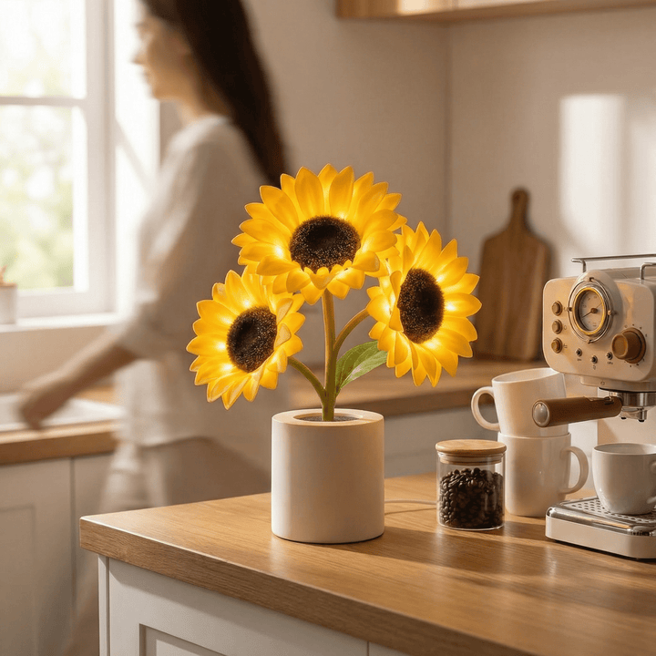 Solara™ Rechargeable Sunflower Table Lamp