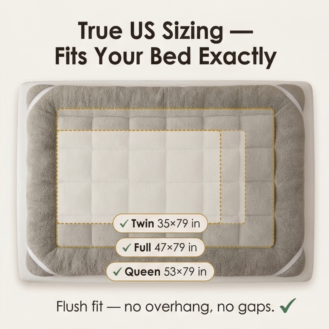Veluria™ – Thick Lamb Velour Mattress Pad