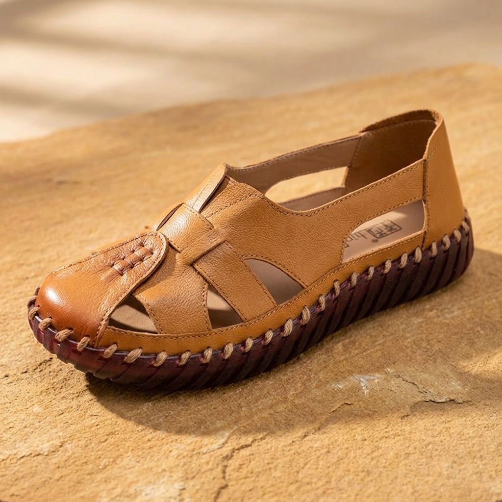 Solara™ – Hand Stitched Leather Comfort Sandals