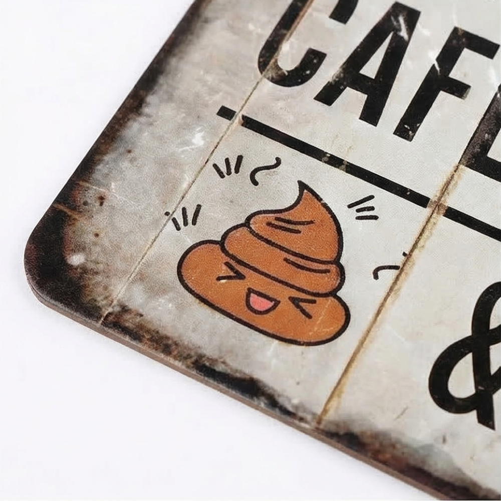 Splitline™ – Vintage Metal Bathroom Humor Sign
