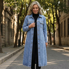 Denara™ – Longline Oversized Denim Coat