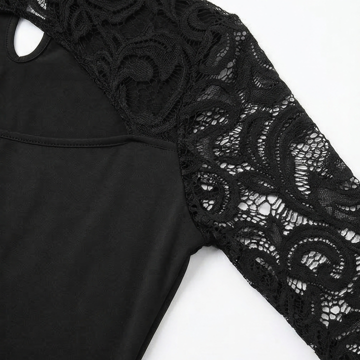 Velesse™ – Asymmetrical Lace Sleeve Top