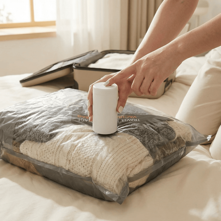 Packflat™ – Space Saving Vacuum Bags with Electric Pump