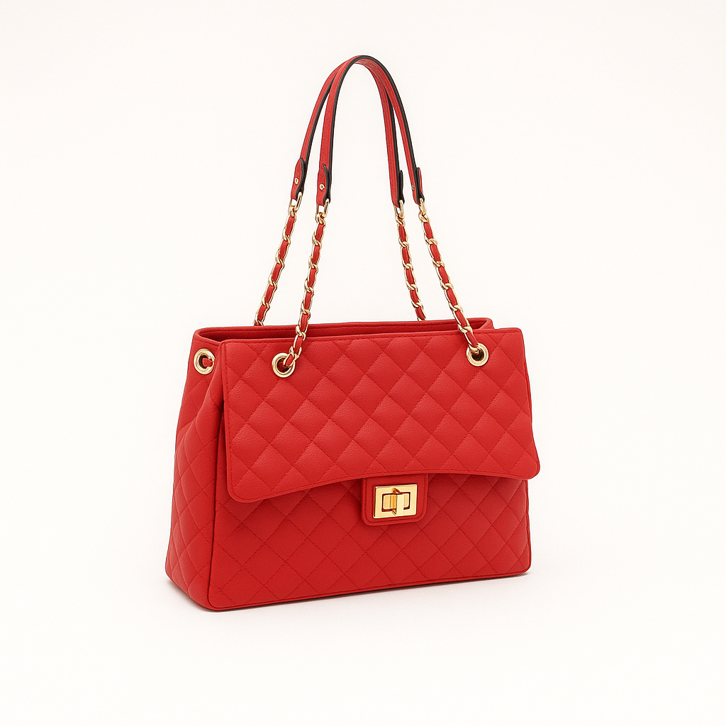 Ellara™ – Quilted Chain Strap Tote