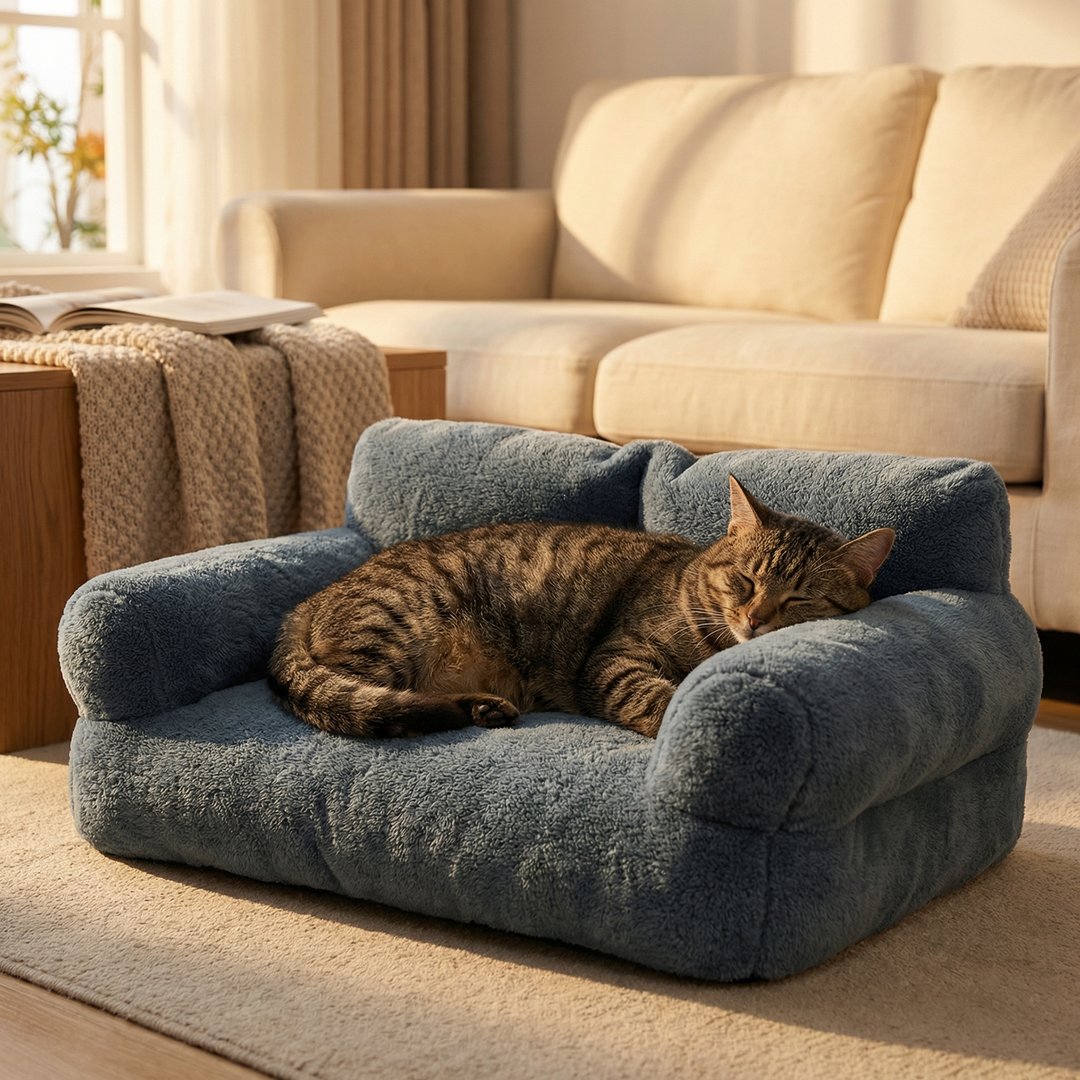 Pawluna™ – Plush Pet Sofa with Washable Cover