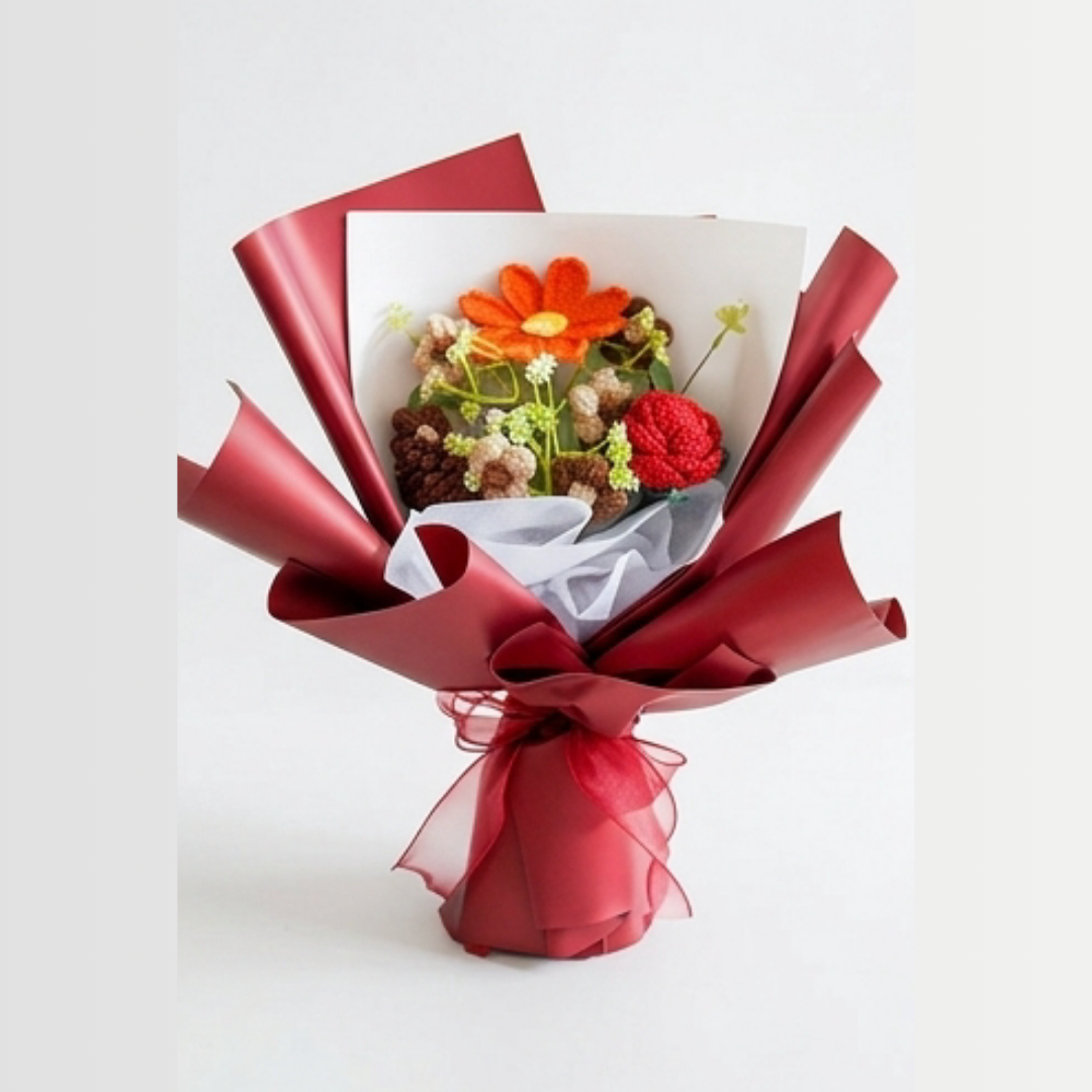 Bloomora™ – Handmade Crochet Flower Bouquet