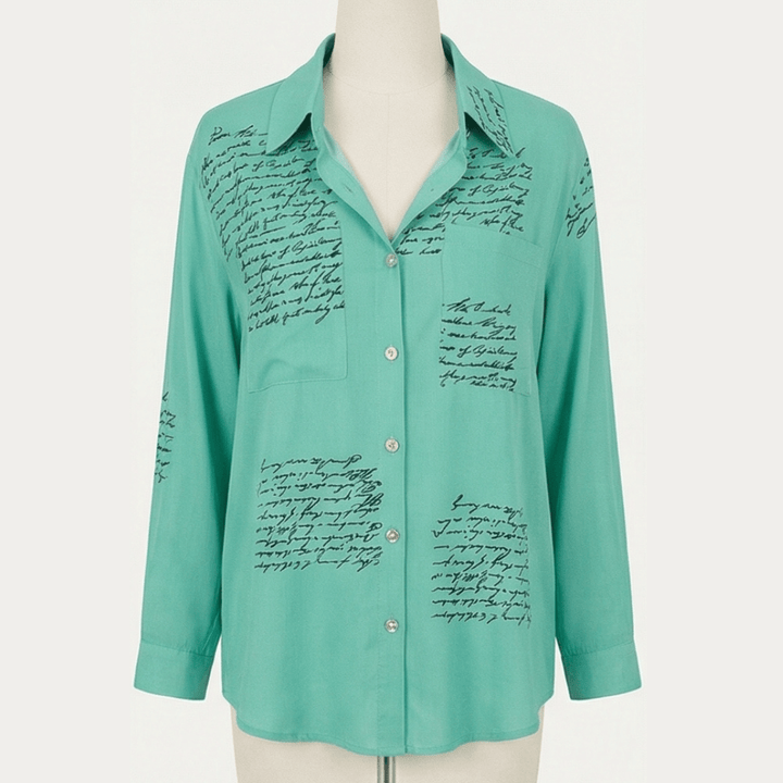 Letterelle™ – Handwritten Script Viscose Blouse