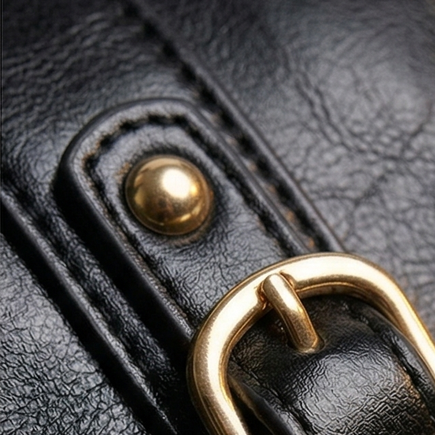 Vivara™ – Gold Detail Moto Satchel Bag