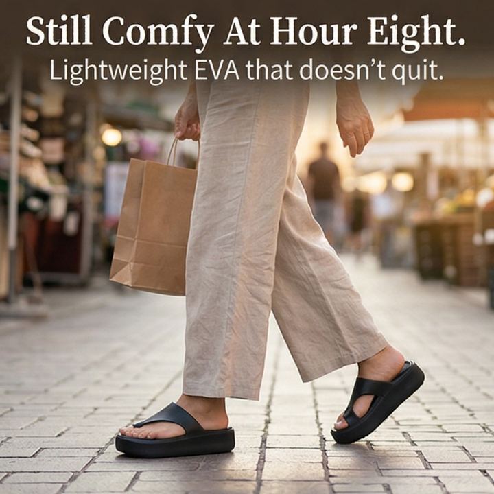 Elevana™ – Cushioned Platform Toe Loop Sandals