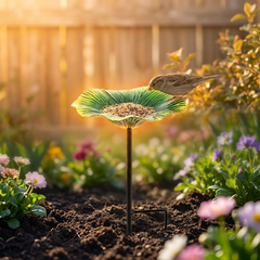 Floressa™ – Hand Painted Flower Bird Feeder Stake