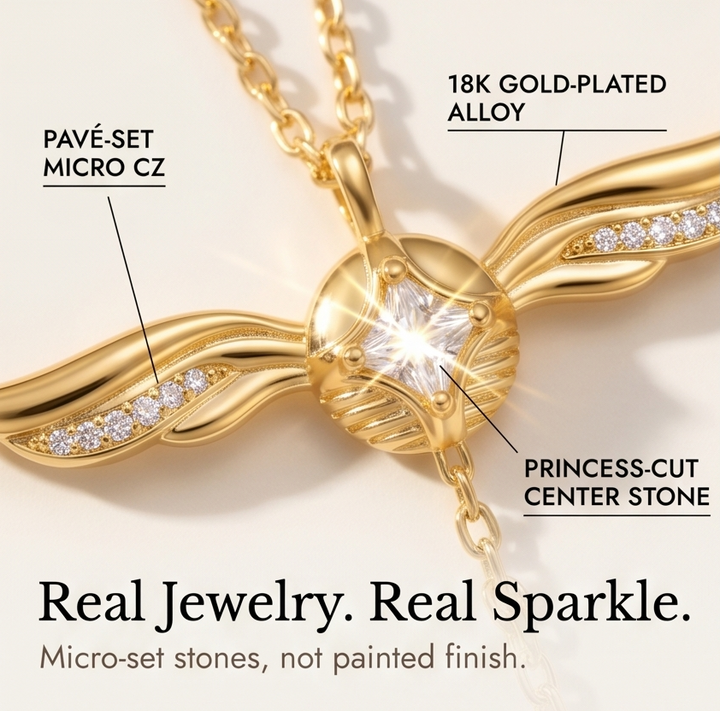 Veloisse™ – Winged Lariat Pendant Necklace
