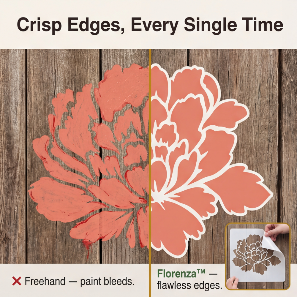 Florenza™ Large Reusable Flower Stencils (Set of 6)