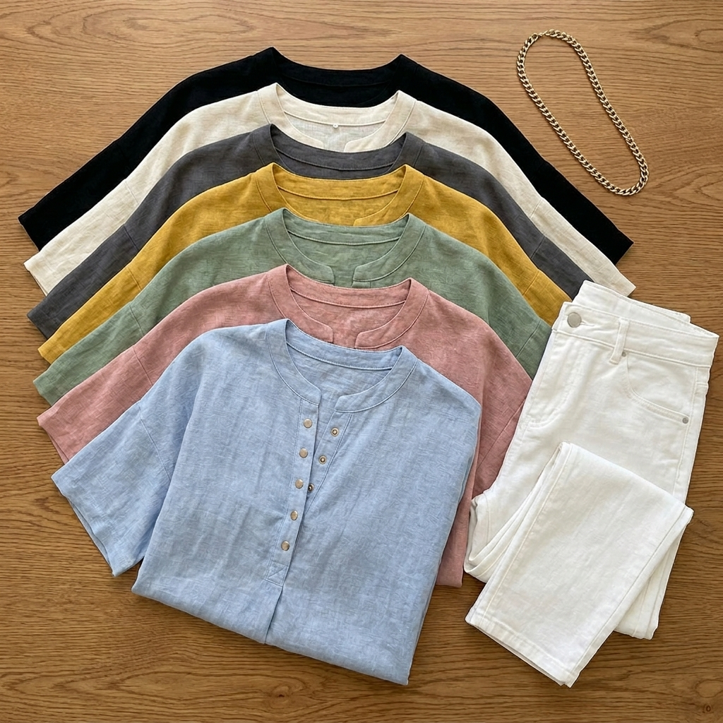 Lunavia™ – Effortless Henley Blouse