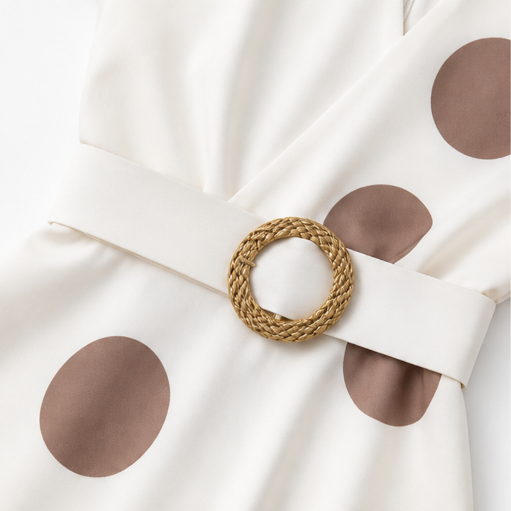 Marlowe™ – Belted Polka Dot Midi Dress