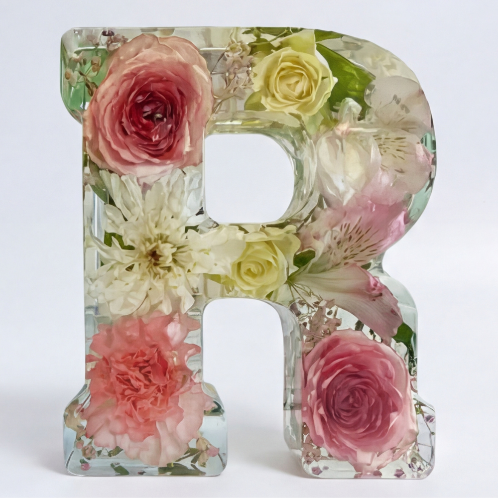 Florenza™ – Personalized Floral Resin Letter Light