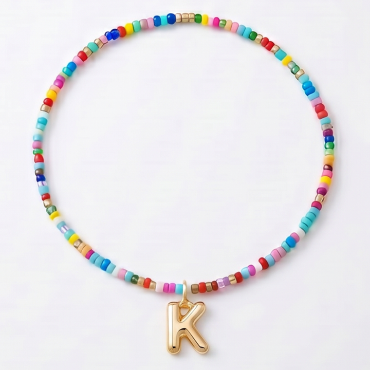 Liora™ Colorful Beaded Initial Necklace