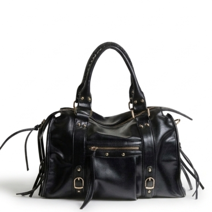 Vivara™ – Gold Detail Moto Satchel Bag