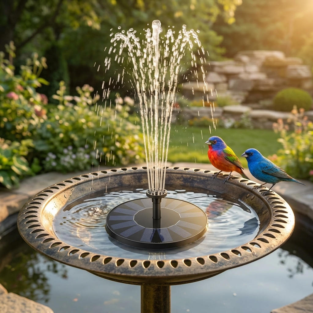 Voalsz™ – Drop-In Solar Fountain for Birdbaths