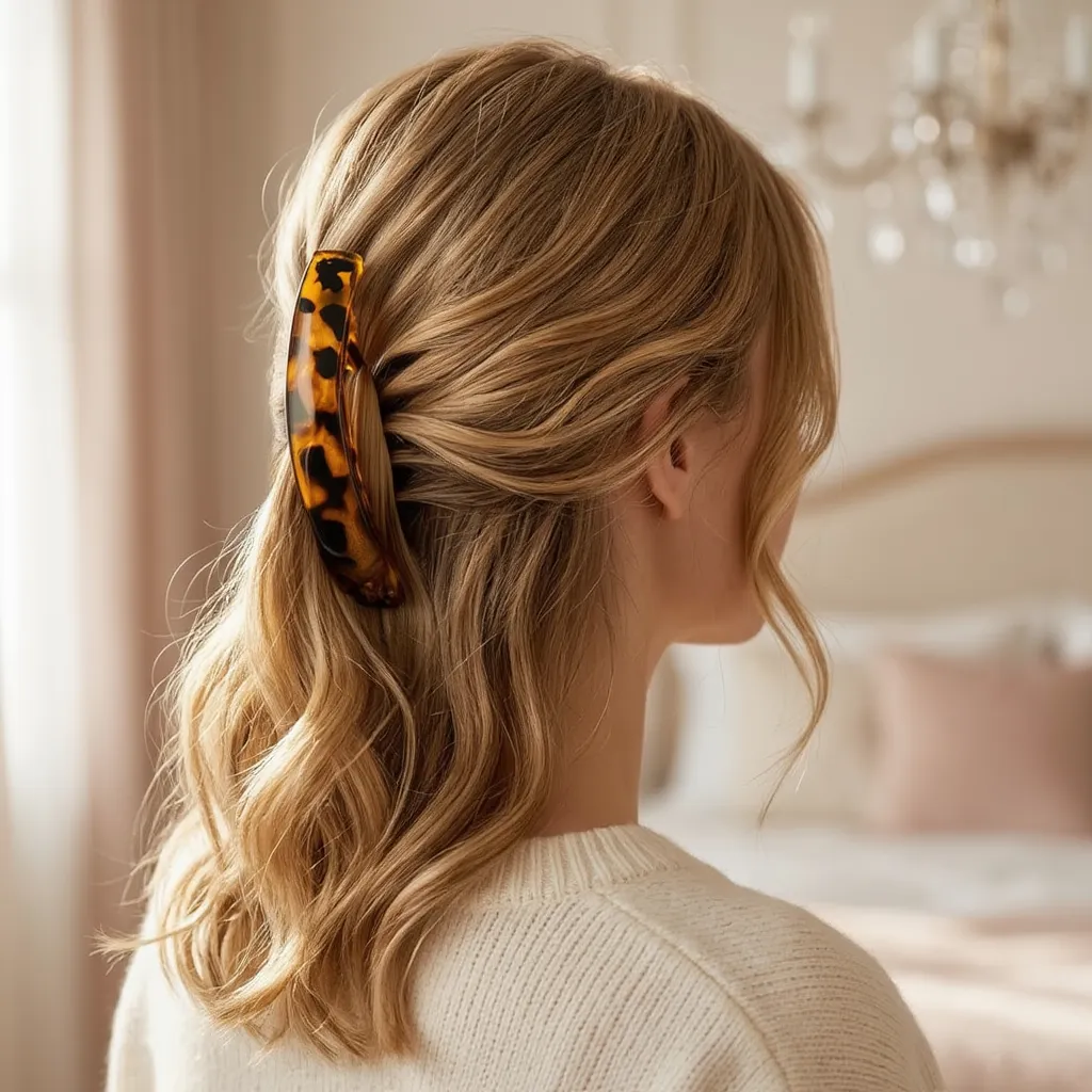 Lunelle™ – Oversized Claw Clip for Thick Hair