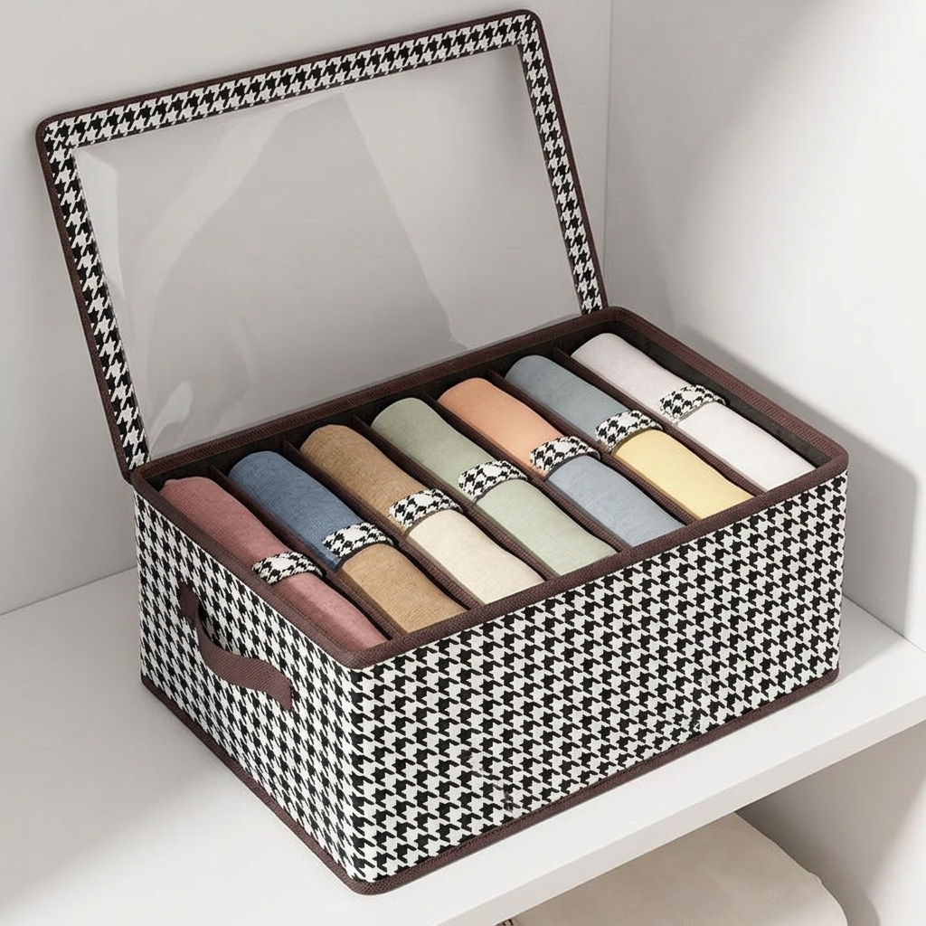 Gridwell™ – Foldable 9 Grid Clothes Organizer Box