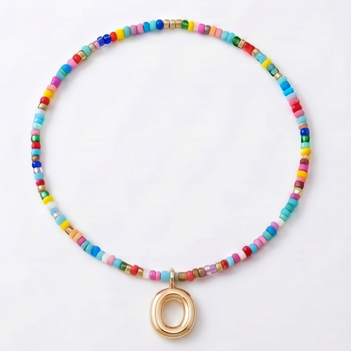 Liora™ Colorful Beaded Initial Necklace
