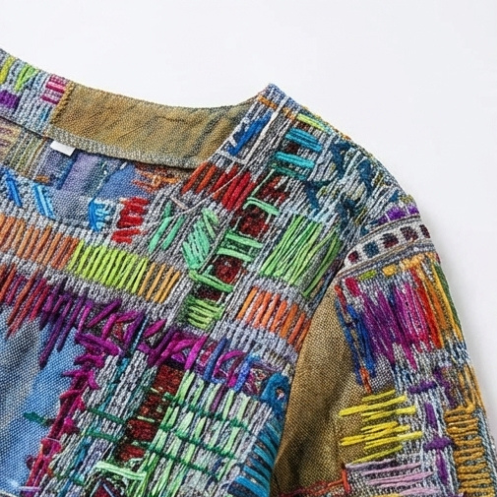 Tessara™ – Artisan Print Cotton Dress with Pockets