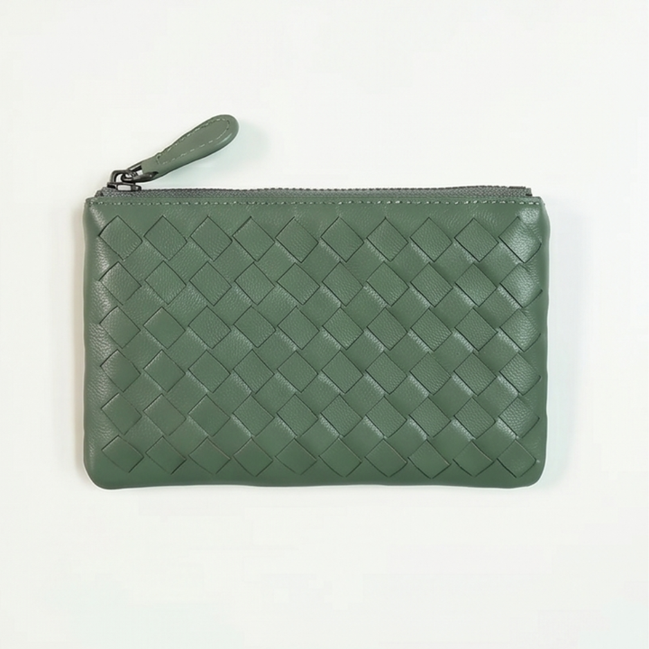 Veloura™ – Handwoven Lambskin Card Wallet