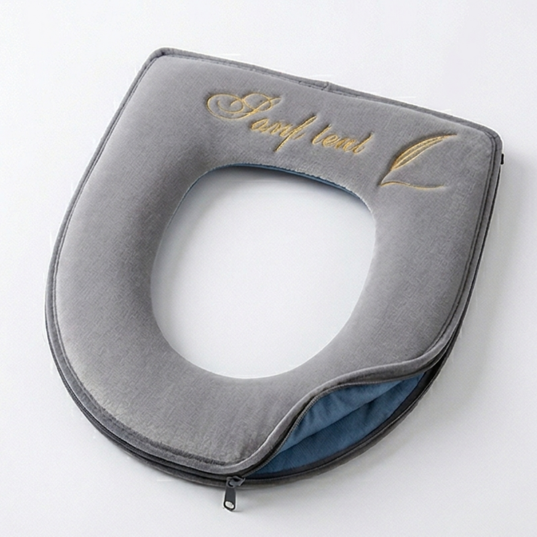 Coziseat™ – Soft Velvet Toilet Seat Cover with Zipper