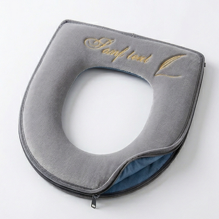 Coziseat™ – Soft Velvet Toilet Seat Cover with Zipper