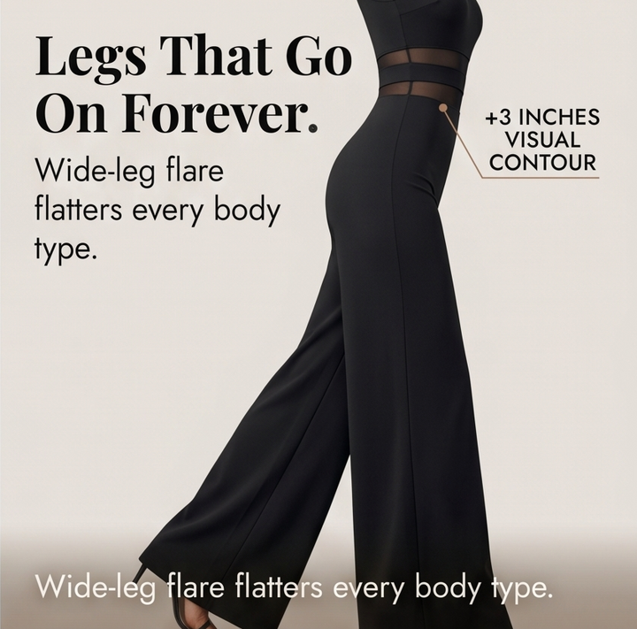 Veluna™ – One-Shoulder Mesh Waist Jumpsuit