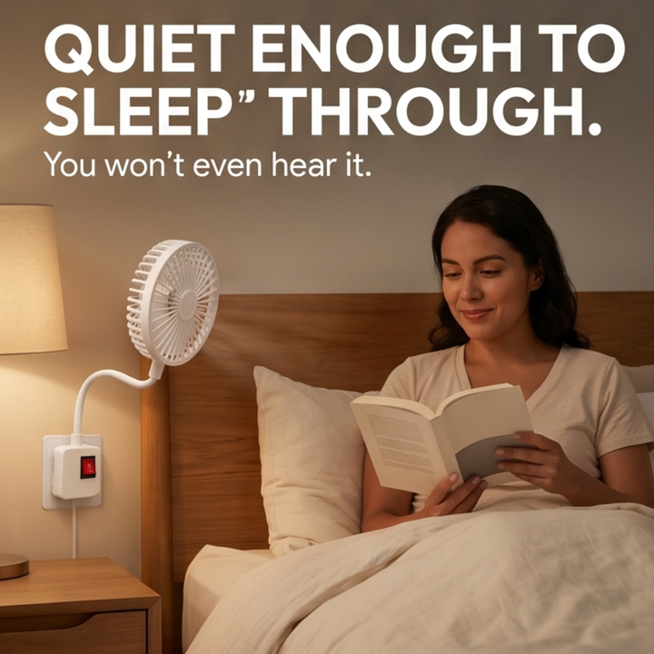 Breezely™ — Plug-In Mini Fan with Flexible Neck