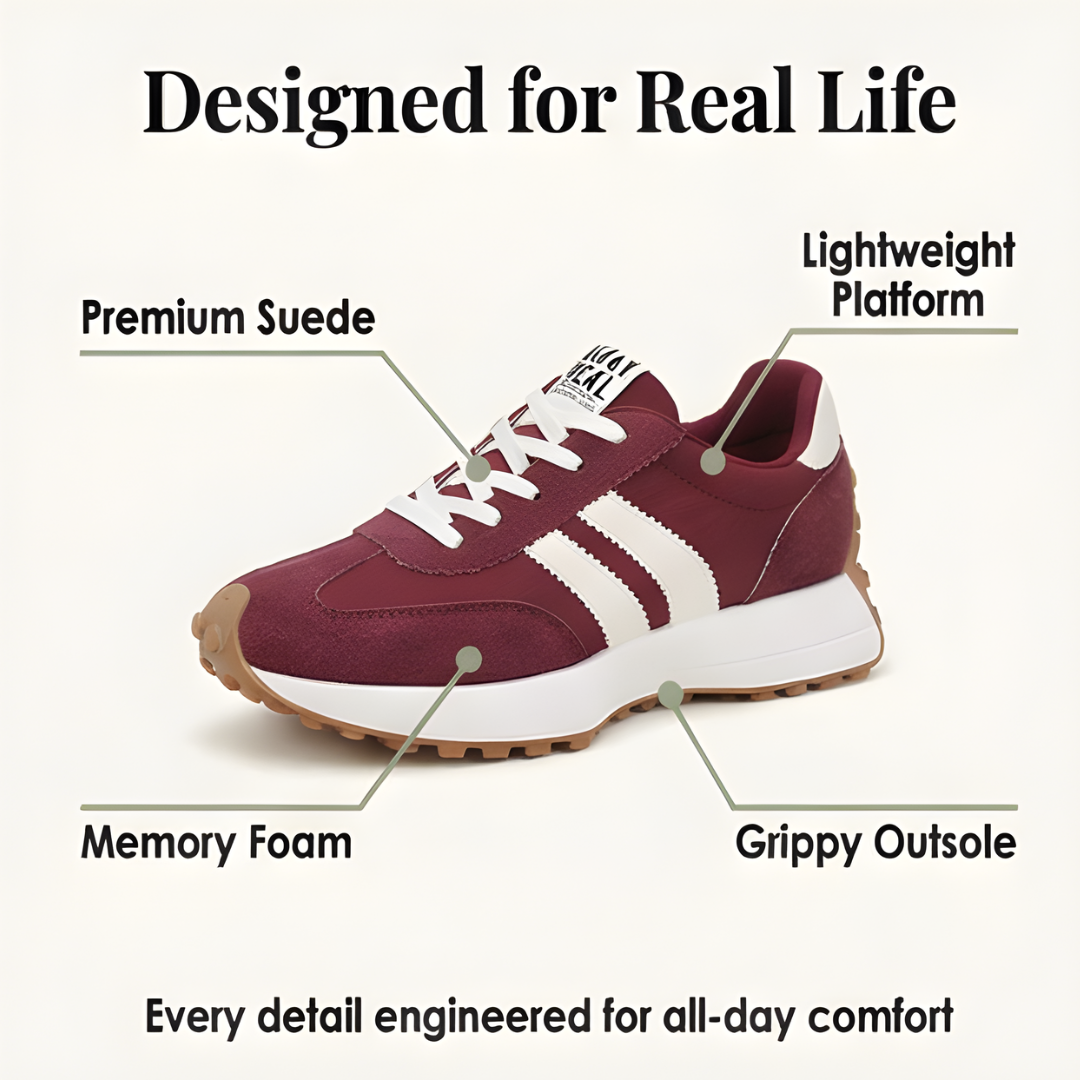 Velora™ Retro Suede Sneakers for All Day Comfort