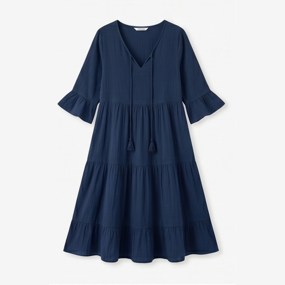 Solera™ – Breezy V-Neck Cotton Dress