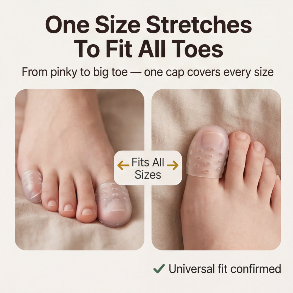 Feeluxe™ – Breathable Silicone Toe Caps for All Day Comfort (10 pieces)