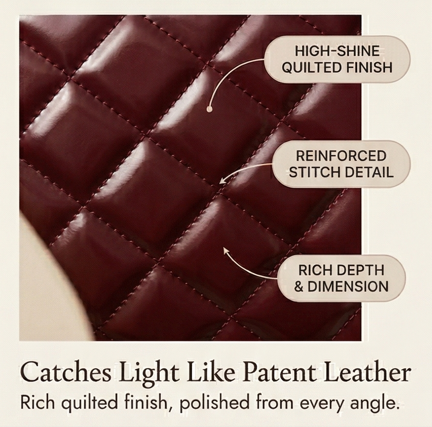Belaire™ – Quilted Handbag with Silk Scarf Handles