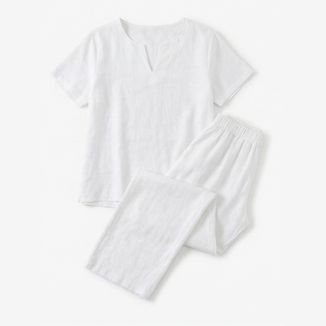 Lunessa™ – Breezy V Neck Top and Pants Set