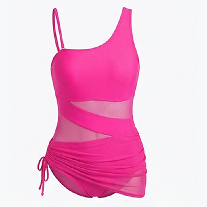Rivara™ Ruched Mesh One Piece Swimsuit