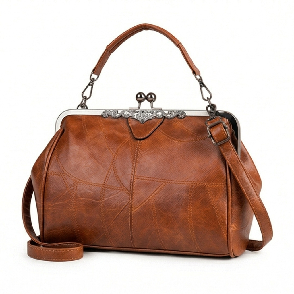 Bellora™ – Vintage Kiss Lock Handbag