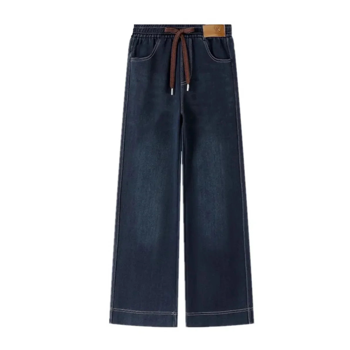 Velora™ – Drawstring Wide-Leg Comfort Jeans