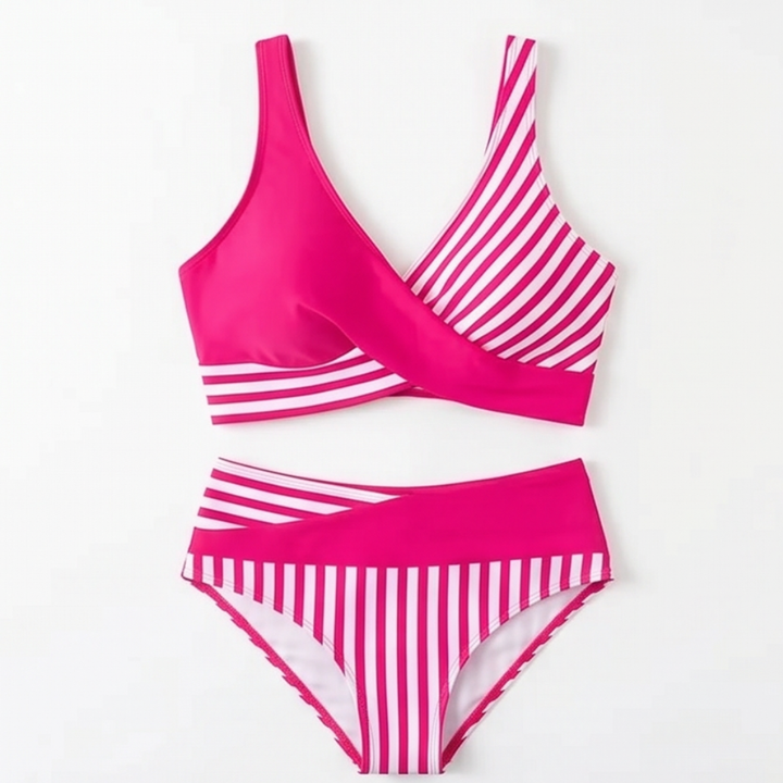 Marivelle™ – Wrap-Front High-Waisted Bikini