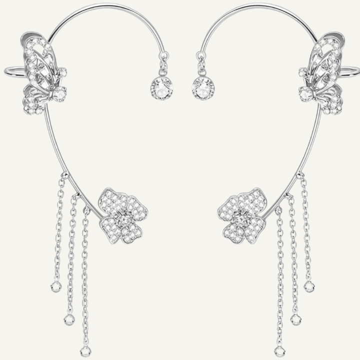 Bellara™ Butterfly Ear Wrap with Flower Tassels