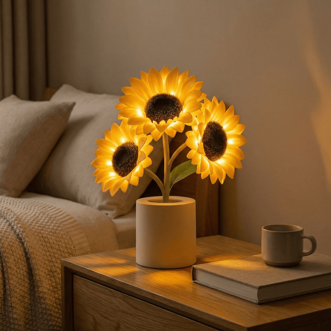 Solara™ Rechargeable Sunflower Table Lamp