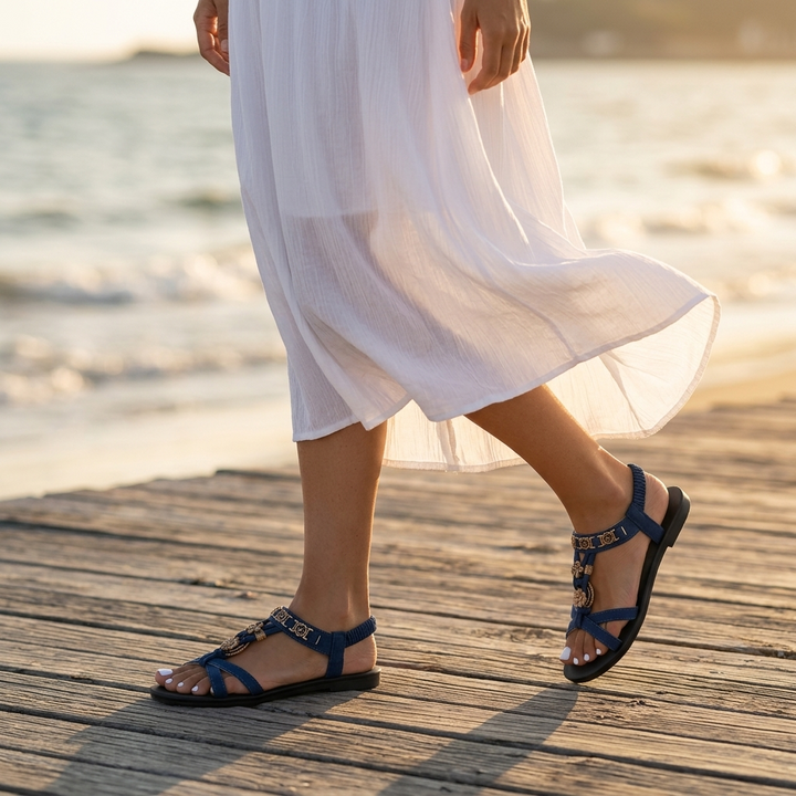 Marisol™ – Cushioned Boho Sandals for Summer