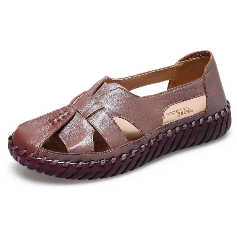 Solara™ – Hand Stitched Leather Comfort Sandals