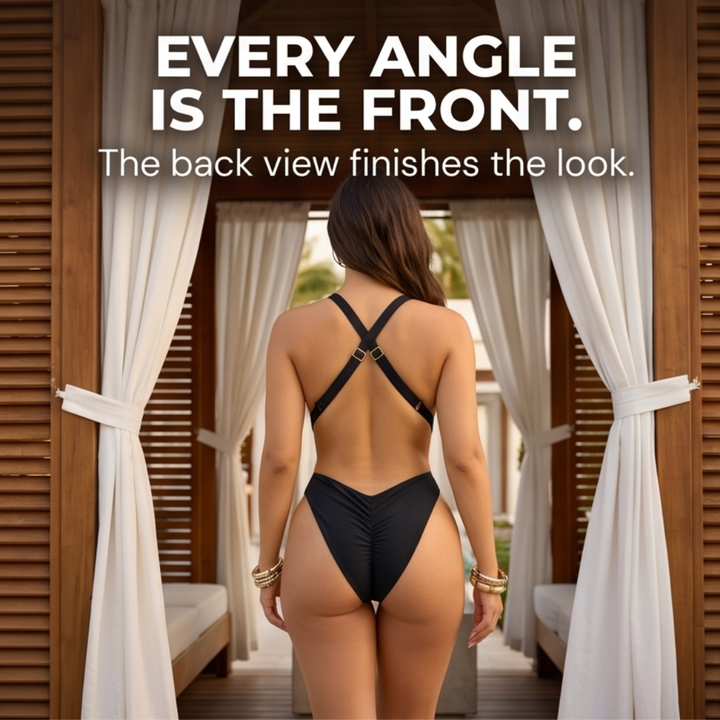 Solenya™ – Plunge Wrap-Waist One-Piece Swimsuit
