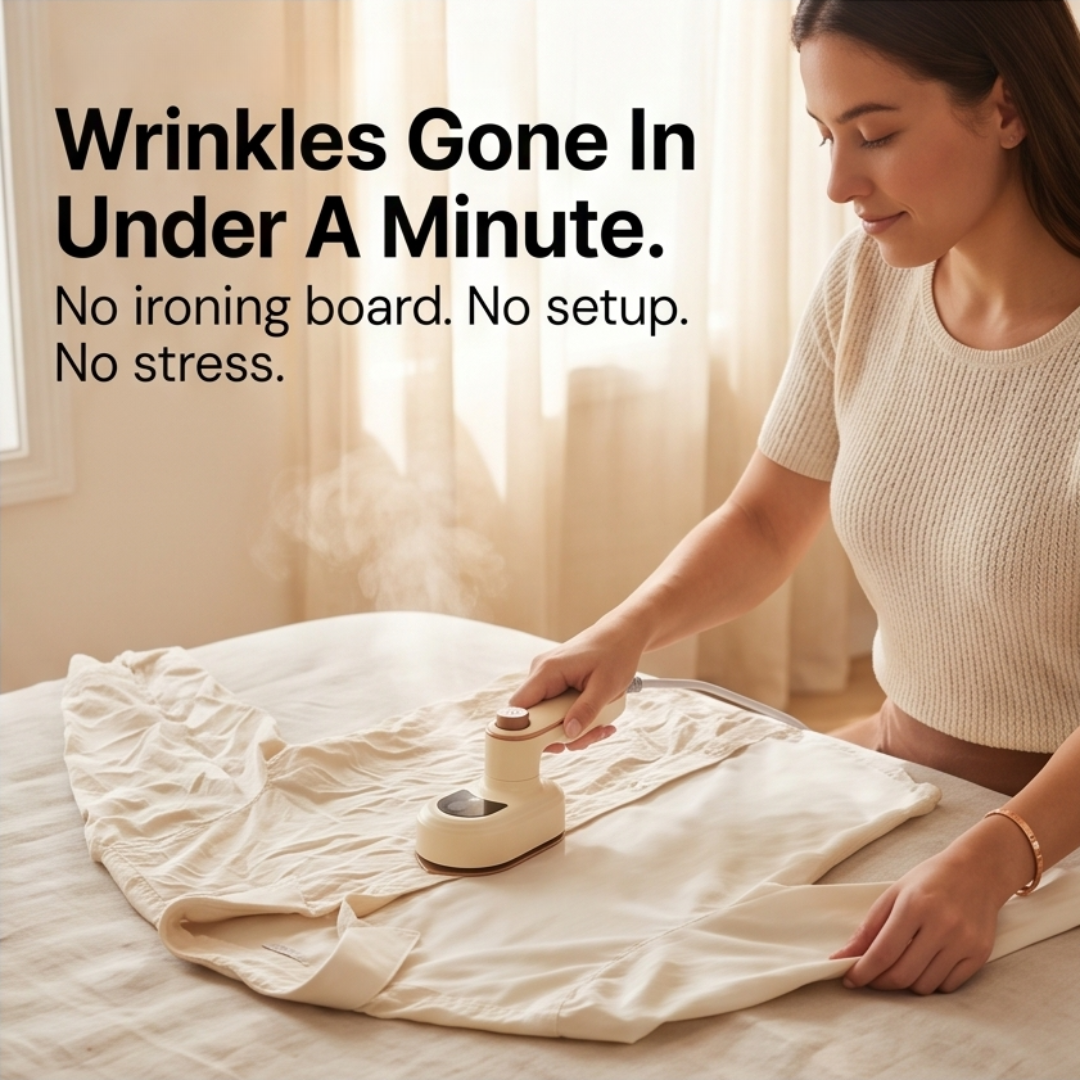 Steamly™ Portable Rotating Steam Iron for Travel