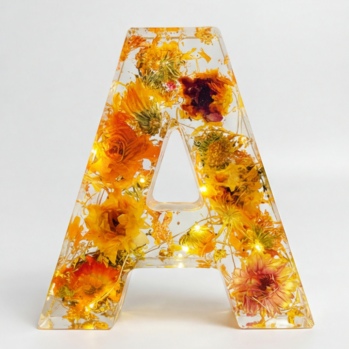 Florenza™ – Personalized Floral Resin Letter Light
