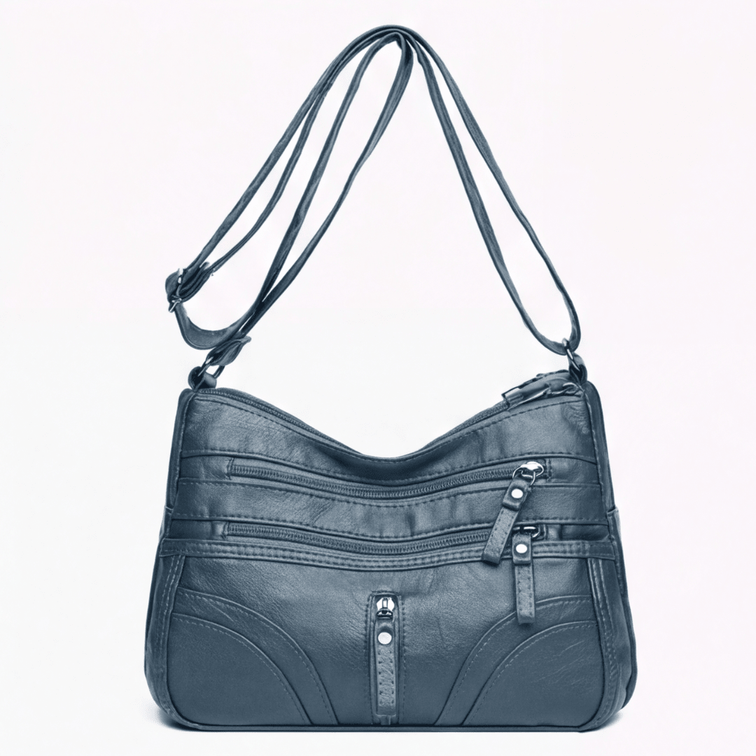 Caressa™ – Soft Leather Multi Pocket Crossbody Bag