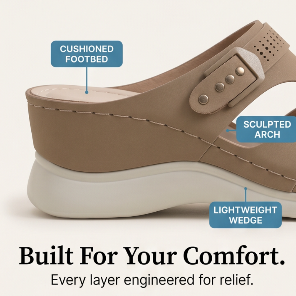 CloudLift™ – Orthopedic Wedge Sandals for All-Day Comfort